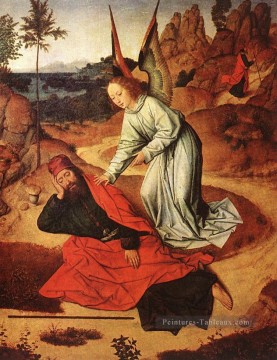 Prophète Elie dans le désert hollandais Dirk Bouts Peinture à l'huile